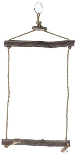 HUONIU Hanfseil-Vogelschaukel, natürlicher Apfelzweig für Papageien, dauerhafte Unterstützung