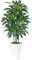 Keeplush Kunstpflanze Dracaena Pflanze 180cm mit Weißem Pflanzgefäß, kunstpalme groß wie echt mit 108 Blätter, Kunstbaum für Innendekor Wohnzimmer Schlafzimmer Büro Garten Haus Decor