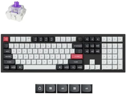 Keychron Q6 HE ANSI Magnetische Gaming-Tastatur – 0.1mm RT Präzision Gateron Dual-Rail Schalter 2.4G/Bluetooth RGB Hot-Swap Aluminiumgehäuse