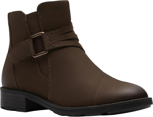 Clarks Women Adalynn Faye Mushroom Nubuck 9 Medium