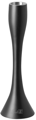 Fink hoher schwarzer Kerzenhalter 23 cm für Stabkerzen matt pulverbeschichtet