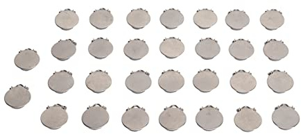 Schnuller-Hosenträger-Clips, 30 Stück, Runde Schnuller-Clips aus Metall, Galvanisierte Edelstahl-Hosenträger-Clips für Selbstgemachte Schnuller-Clips, Spielzeughalter