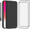 Meliya Coque pour iPhone X/XS avec 2 Pieces Verres Trempés et 1 Cordon, Coque Antichoc avec Protection des Caméras, Étui en Silicone avec Doublure en Microfibre Souple (Noir, iPhone X/XS)