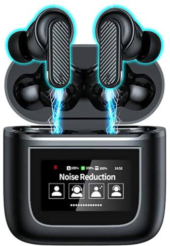 Galaxy S25 Edge/S25/S25 Plus/S25 Ultra Wireless Earbuds LCD Display Touch Screen TWS Earbuds ANC/ENC 48H Playtime Bluetooth 5.4 Earphones In Ear Headphones HiFi Stereo Deep Bass For Samsung Galaxy S25