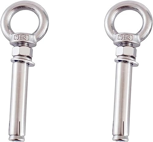 Bullone di espansione, Confezione da 2 bulloni ad occhiello ad espansione M12 con anello, bulloni di sollevamento in acciaio inossidabile 304 for tasselli a muro e mattoni di diverse dimensioni(M12x10