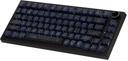 KASFDBMO Wiederaufladbarer Radio Mechanik Keyset, leise Dichtungsstruktur, Schneiderei, Tripartition Manier Verbindung, Tripartition Manier Verbindung, Play Keyset