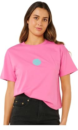 Rip Curl 2026 Relaxed Damen-T-Shirt Icons of Surf 0EGWTE - Super Pink