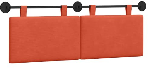 vidaXL Hängendes Kopfteil Cordstoff, Moderner rechteckiger Wand-Kopfteil, weich gepolstert, verstellbare Rückenlehne, platzsparender Bett-Zubehör