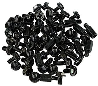 Phobya 75076 Computer-Fach Schrauben und Muttern – Computer-Fächer (Schrauben und Muttern, schwarz, 60 Stück)