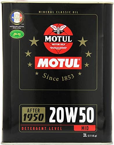 MOTUL CLASSIC 20W50 MOTOR OIL FOR OLDER CARS 2 LITRE TIN PACK OF 2