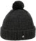 LIERYS Navigat Pudelmütze Damen/Herren - Strickmütze Made in Germany - Bommelmütze aus Schurwolle - Wollmütze mit Umschlag - Mütze Herbst/Winter - Wintermütze One Size 53-60 cm anthrazit One Size