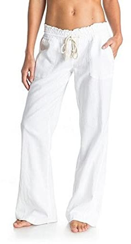 Roxy - Oceanside Pants per Donna - Bright White - L