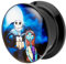 Piersando Ohr Plug Piercing Kunststoff Motiv Comic Picture Flesh Tunnel Ohrplug mit Jack & Sally Schwarz Blau 16mm