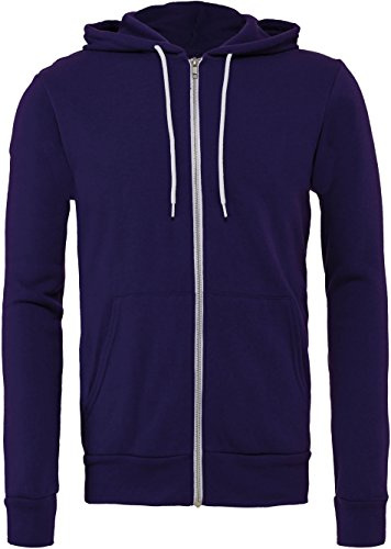 Bella Canvas Women's Opaque Hooded Long Sleeve Hoodie - Purple - X-Large