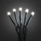 Konstsmide Micro LED Lichterkette, gefrostet, 200 warm weiße Dioden, 30V Außentrafo, schwarzes Kabel - 3813-100