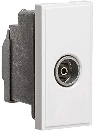 Knightsbridge NETTVSWH Screened TV Outlet, White, 25 mm x 50 mm