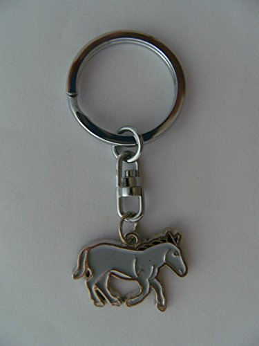 Unbekannt Schlüsselanhänger Pferd Emaille 6,5 cm Pony Esel Tiere neu