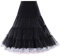 Boolavard 1950 26 Rockabilly Jupon Jupon Retro Vintage Petticoat Tutu Swing Rouge, Noir, Blanc, Bleu, Rose (L-XL (42-50), Noir avec Garniture Blanche)