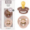 BIBS Colour Schnuller 2er-Pack, BPA-frei, Kirschform Nippel. Naturkautschuk/Latex, Hergestellt in Dänemark. Größe 1 | 0+ Monate | 2-Pack, Woodchuck/Blush