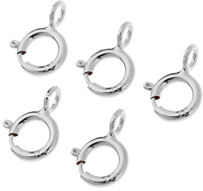 5 Stücke 925 Sterling Silber Federringe Verschlüsse Schmuck Machen Steckverbinder Verschlüsse Für Halskette Armband - Platin
