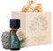 ALPEN HERZ Zirbenwürfel Set - Zirbenöl 10 ml naturrein aus Österreich - Zirbenholz Würfel Duftspender Zirben Duft Holz zur Deko Zirbe Diffuser Geschenke Zirbelkiefer Zirbenlüfter Zirbenset (Baummotiv)