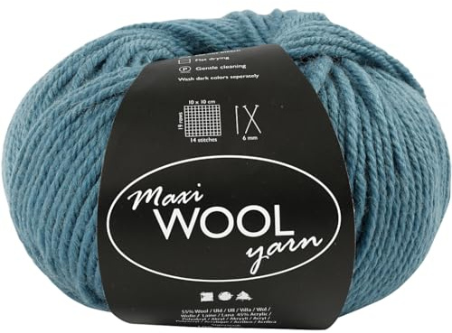 Wolle,Petrol,L:125m,100g/1Knäuel