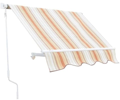 TENDAGGIMANIA Tende da sole per balconi Tempotest L.245 cm x H. 300 cm-Tenda da Sole a Caduta Verticale con Bracci Kit Montaggio e Asta di Manovra - Tenda da Sole a rullo per Esterno