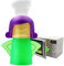 Abnaok Microwave Steam Cleaner, Angry Mama Microwave Oven Steam Cleaners Easily Clean in Minutes Cleans Add Vinegar and Water for Home or Office with English Manual