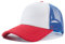 UKKD Baseball Kappe Unisex Lässige Kleidung Mütze Plain Mesh-Baseballmütze Adjustable-Hüte Für Frauen Männer Hip Hop Trucker Cap Vati-Hut,Rot Blau,54Cm-60Cm