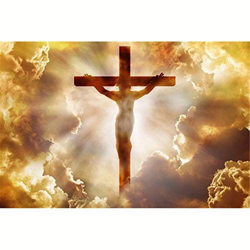 Yunden Diamond Painting DIY 5D Diamant Malerei Strasssteine Diamant Painting Kreuzstich Set Diamandhandwerk für Erwachsene Kinder Geburstag Weihnachten Als Geschenk Kreuz Jesus 40X30cm
