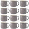 Argon Tableware Farbige Emaille Bauchbecher - 375ml - Pack Von 12 - Grau/Creme