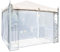Moustiquaire en forme de boîte pour tonnelle, terrasse, lodge ou balcon, dans un sac de transport pour les voyages, 400 x 300 cm, blanche