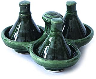 ARTIGIANATO VULCANO Tajine 3 Marruecos - Porta especias o salsas de Tamegroute - Villaje en las puertas del Deserto
