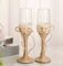 Set di 2 calici in vetro per matrimonio in Kraft – Coppe per matrimonio e brindisi in oro, anniversari, matrimoni in argento, vintage, retrò