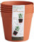 Clever Pots Easy Release Plastic Plant Pots, Pack of 5, Small Plant Pots, Outdoor or Indoor Flower Pot Garden Planters, Lightweight & Weather Resistant for Outside Flowers & Plants, Terracotta