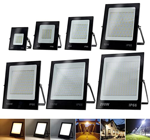Proyector LED, iluminación exterior de alta luminosidad, 220 V, proyector LED IP65, aplique de pared, iluminación pública, garaje, jardín (20 W, blanco frío)