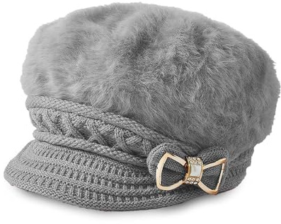 Coopers of Stortford Cloche Peak Hat | Glamorous Cable-Knit Hat with a Warm Fleece Lining