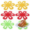 Sottopiatti pasquali - Sottopentola e sottopentola a forma di fiore,6 sottobicchieri colorati sottopentola per bevande, decorazioni per la tavola per feste di Pasqua Delr