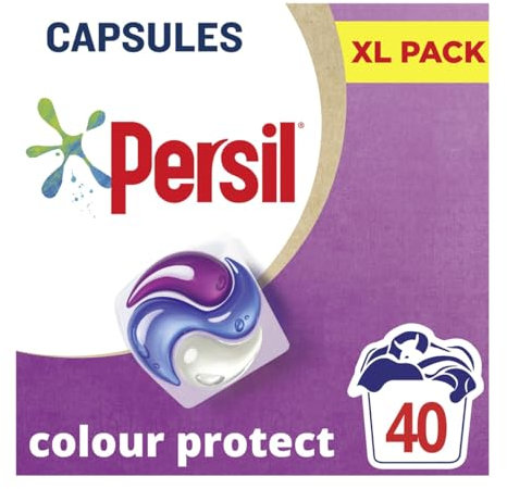 Persil Colour Protect 3 in 1 Washing Capsules keeps colours bright for outstanding stain removal in quick & cold washes 40 washes