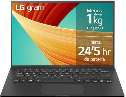 LG Gram 14ZB90R-G.AA75B - Ordenador Portátil, 14 Pulgadas IPS , Intel Core EVO i7 13ª Gen, Windows 11 Home, 16 GB RAM, 512GB SSD, 1 Kg, 24.5 h de Autonomía, Color Negro