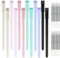 Mabor 12 Stück Süße Katze Kugelschreiber Fine Point Gel Stifte für Kinder 0,5 mm Schwarze Tinte Stift Kawaii Stifte für Schule Büro Lieferungen Schreibgriffe Pens(12 Ersatz Nachfüllungen)