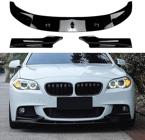 Frontlippe Spoiler für BMW 5 Series F10 F11 M Sport 2011-2017,Auto Frontstoßstange Splitter Lip Spoiler Frontspoiler Protector Kits,A/Black