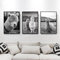 Schwarzweiß Alpaka Moderne Tier Bilder,Leinwandbild Poster Kunstdruck Wohnzimmer Deko Schlafzimmer Bilder Wanddekoration - ohne Rahmen (3X20X30CM,ohne Rahmen)