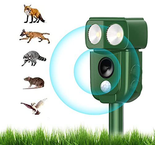 Solar-Tiervertreiber,ultraschall tiervertreiber, Hunde, Marder, Tierabwehr, Katzenschreck Hundeschreck Marderschreck, Ultraschall Solar Tiervertreiber, Wasserdichter