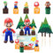 9 Stück Figuren Tortendeko, Super Tortendeko Geburtstag Deko Happy Birthday Tortenaufleger Kuchen Dekoration Geburtstag Party Cake Topper für Mädchen Jungen Kinder