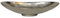 Meinposten Dekoschale Metall silber Schale Metallschale oval Deko Tischdeko Länge 34 cm, 10842