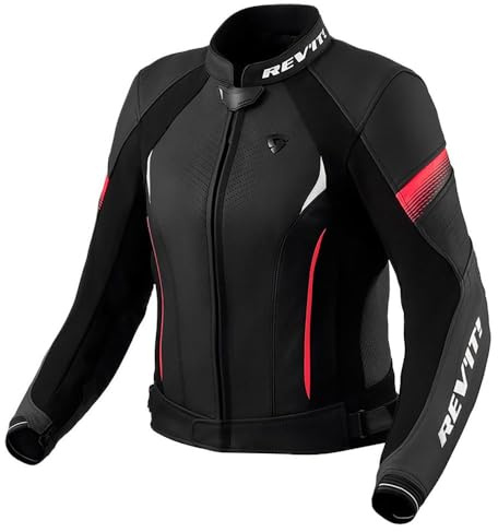 Revit Xena 4 Ladies Damen Motorrad Lederjacke, schwarz/pink, 38