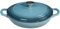 Flavehc Braiser Enameled Cast Iron Braiser 3 qt Braiser Pan with Lid Slateblue Shallow Cast Iron Casserole Braiser Pan with Handels