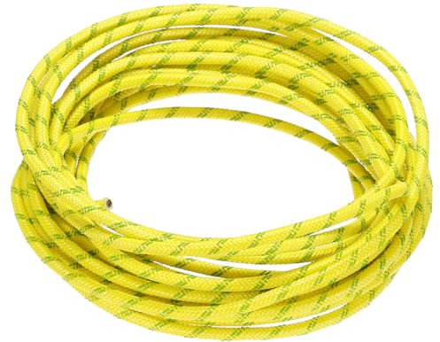 QUARKZMAN 14 AWG Silikon Elektrokabel 2 mm² 5 Meter Flexibles Hochtemperatur Geflochtenes Kabel Verzinnter Kupferdraht für Industrie KFZ DIY RC-Autos Boote LED Licht Gelb Grün