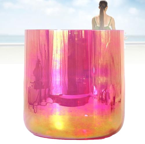 Hydravex Alchemy Crystal Singing Bowl, Quartz Chakra Bowl with Acrylic Striker & O-ring, Clear Cosmic Light, for Yoga Meditation & Sound Healing,7in